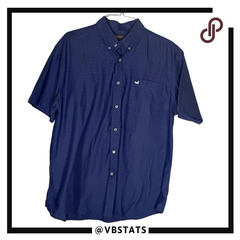 Southern Marsh Men's Short Sleeve Button Down Shirt Blue Size XL‎